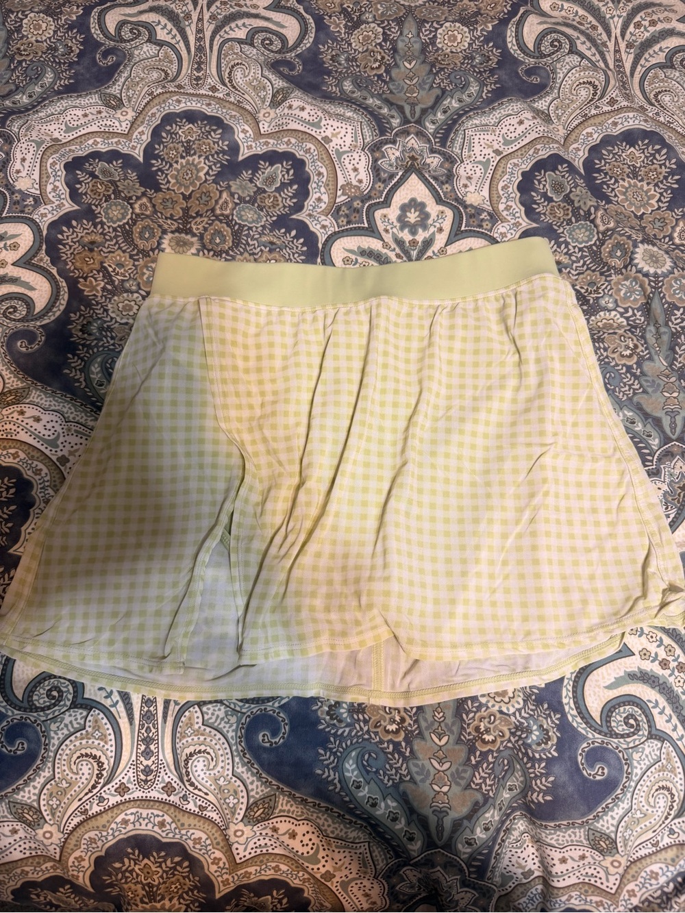 Alo Yoga Light Green Gingham Tennis Skort – Size Small